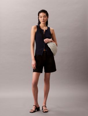 売れ筋商品|||カルバンクライン ニット&セーター アウター レディース Women's Smooth Cotton Rib Sweater Tank Churned Butter Smooth Cotton Rib Sweater Tank Top | Calvin Klein® Canada