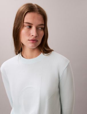 Женские свитеры Calvin Klein Smooth Cotton Monogram Sweater — фото 2