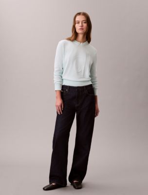 Женские свитеры Calvin Klein Smooth Cotton Monogram Sweater — фото 3