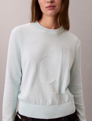 Женские свитеры Calvin Klein Smooth Cotton Monogram Sweater — фото 6