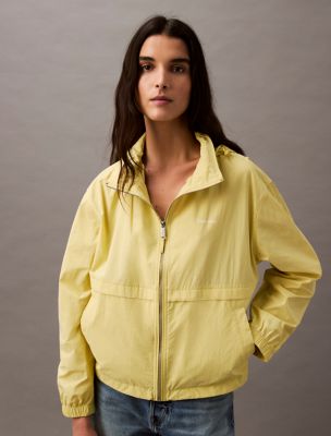 Nylon Windbreaker Jacket, Muted Lime