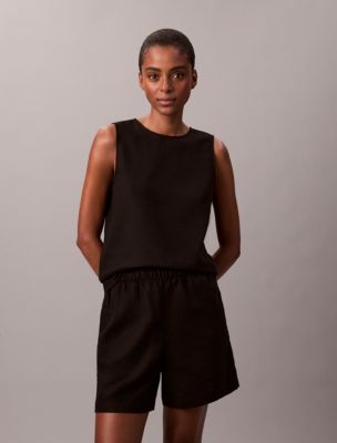 Женские шорты Calvin Klein Linen Cotton Pull-On Shorts — фото 2