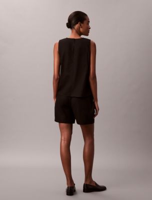Женские шорты Calvin Klein Linen Cotton Pull-On Shorts — фото 4