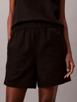 Женские шорты Calvin Klein Linen Cotton Pull-On Shorts — фото 5
