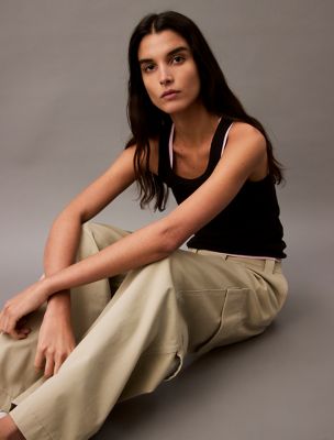 ★ ★ Women's Utility Canvas Cargo Pants 47B605G 47B605G_FUB_main