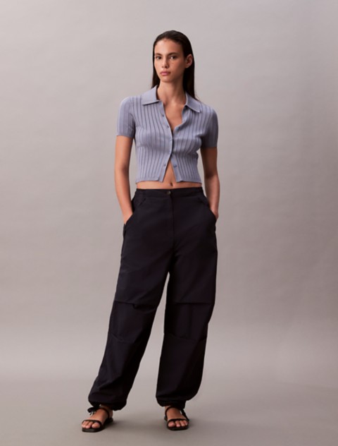 Женские брюки Calvin Klein Crinkle Nylon Parachute Pants