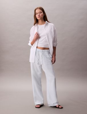 Double Gauze Pull-On Pants, Ice Melt