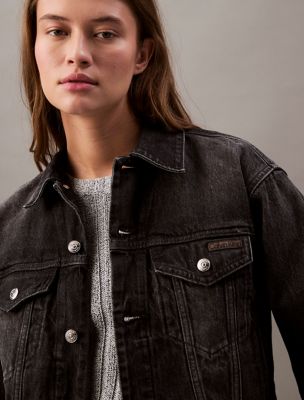 ★ ★ Women's 90s Black Denim Trucker 47B741G RDD 47B741G_RDD_main