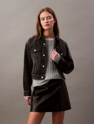 90s Trucker Jacket, Black Fog