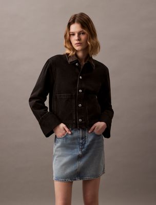 Cuff Sleeves Denim Jacket, Kingston Black