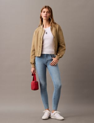 High Rise Skinny Fit Jeans, Cool Water