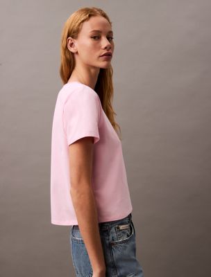 ★ ★ Women's Slim Script CK Logo Short Sleeve T- Script Logo Slim T-Shirt | Calvin Klein® USA