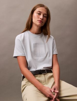 Blur Logo Graphic Classic T-Shirt, Blue Ash
