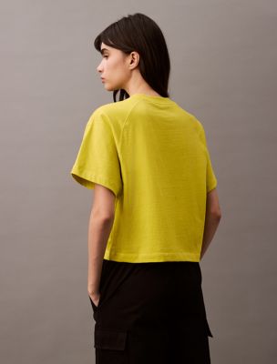売れ筋商品|||カルバンクライン カットソー トップス レディース Women's Monogrammed Logo Crest Boxy Cropped T-Shirt Warm Olive 47B209G_RNV_MO-TP-F1_024.jpg?w