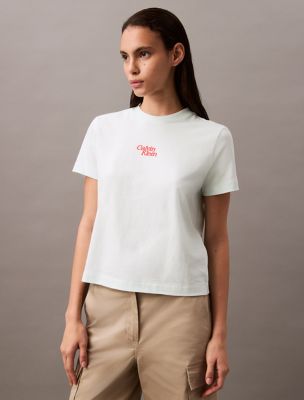 Flocked Logo Graphic Slim T-Shirt, Mint Julep