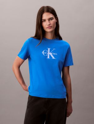 Monogram Logo Tee, Cobalt Blue