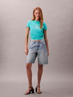 Monogram Logo Tee, Turquoise Infusion