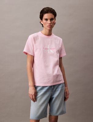 Embroidered Monogram Logo Tee, Pastel Pink