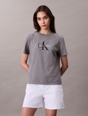 Monogram Logo Tee, Medium Grey Heather