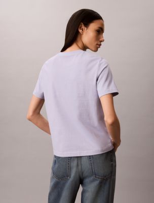 Женская футболка Calvin Klein Monologo, цвет: Небесно-голубой — фото 5