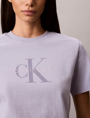 Женская футболка Calvin Klein Monologo, цвет: Небесно-голубой — фото 6