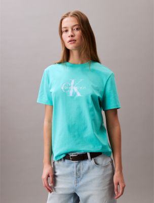 Monogram Logo Tee, Turquoise Infusion