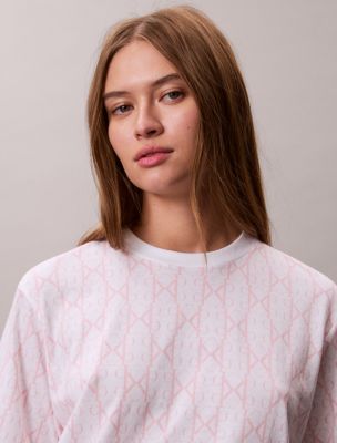 Женские футболки Calvin Klein Allover Monogram Boxy T-Shirt — фото 5