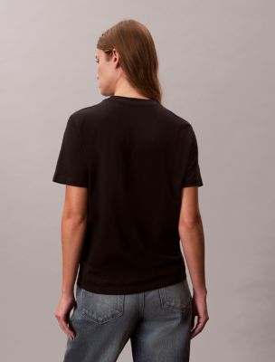 Женские футболки Calvin Klein Flower Script Logo Graphic Classic T-Shirt — фото 2