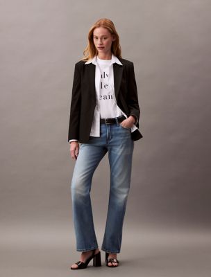 Relaxed Bootcut Jeans, Gold Dust