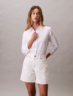 90s Fit Denim Shorts, Chalk