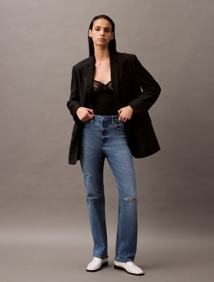High Rise Straight Jeans, Greenport Destruction