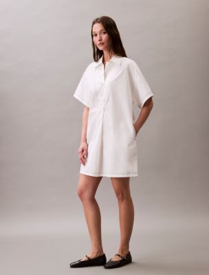 Женские платья Calvin Klein Cotton Twill Mini Shirt Dress — фото 6