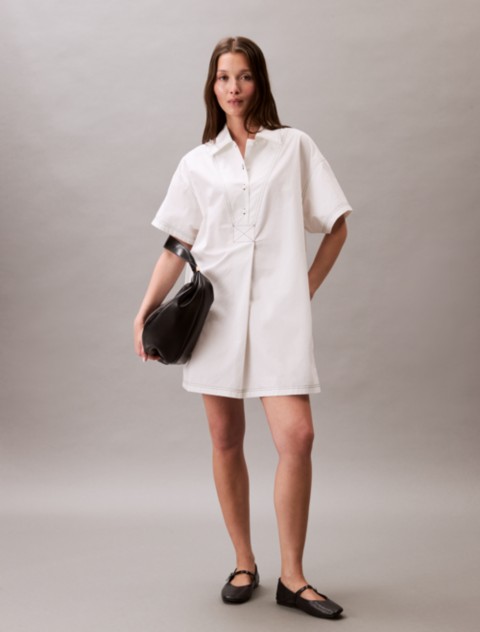 Женские платья Calvin Klein Cotton Twill Mini Shirt Dress