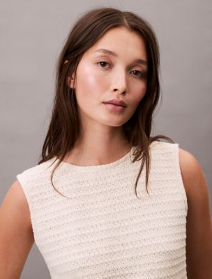 calvin klein crochet dress Crochet Beaded Tank Mini Dress