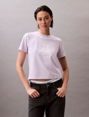Pride Lovers In Graphic Baby Tee, Lilac Flower