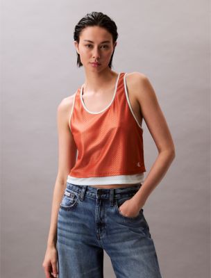 Pride Mesh Tank Top, Cosmic Rust