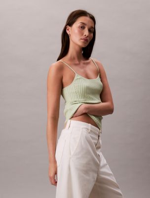 Liquid Shine Ribbed Tank Top , Seacrest