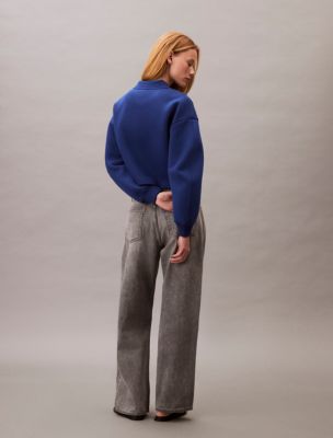 Scuba Cropped Relaxed Bomber Jacket | Calvin Klein