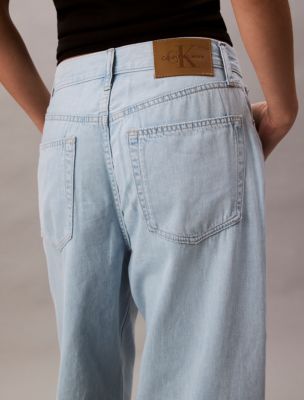 Женские джинсы Calvin Klein Linen Blend Wide Leg Jeans — фото 3