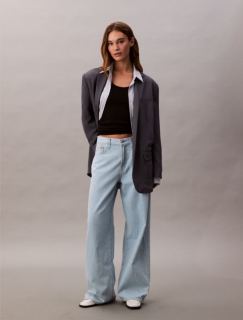 Женские джинсы Calvin Klein Linen Blend Wide Leg Jeans