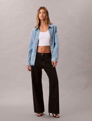 Denim Relaxed Button-Down Shirt , Aaron Indigo