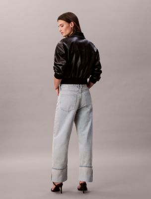 Женские джинсы Calvin Klein Wide Cuff Relaxed Jeans — фото 4