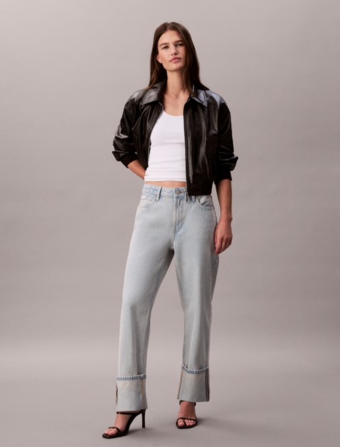 Женские джинсы Calvin Klein Wide Cuff Relaxed Jeans