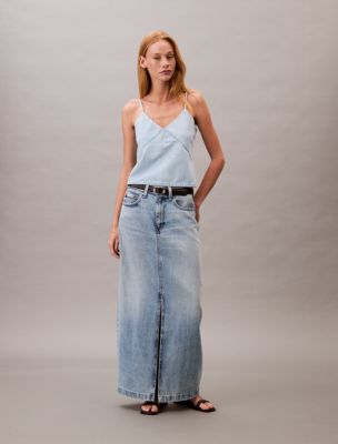 Denim Maxi Skirt , Shoreline