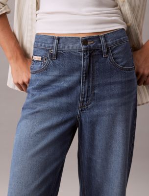 [CKJ] Ultra High Rise Wide Tencel Rinse Wash Jeans ★人気★ Tencel Ultra High Rise Wide Leg Fit Jeans | Calvin Klein