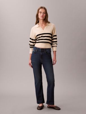 High Rise Cropped Flared Jeans, Asteroid Cloud