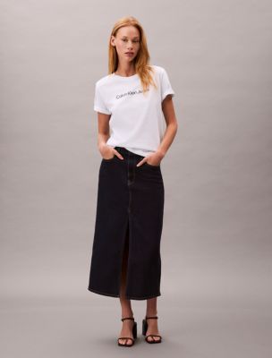 Denim Maxi Skirt , CK Classic Rinse