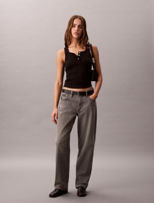 90s Loose Fit Jeans, Grey Smoke