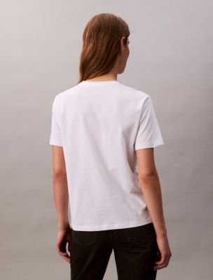 売れ筋商品|||カルバンクライン Tシャツ レディース トップス EXCLUSIVE ENDLESS CITY GRAPHIC BABY TEE - Print T-shirt - bright white Calvin Klein Jeans EXCLUSIVE ENDLESS CITY GRAPHIC BABY TEE