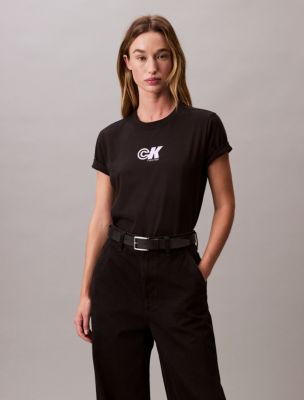 Monogram Logo Graphic Slim T-Shirt, Black